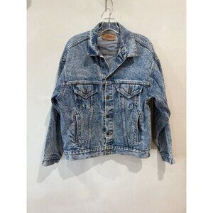 Vtg 80s Levi's 70507 Blue Acid Wash Denim Trucker Jean Jacket Coat USA Medium M
